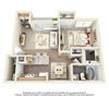 1 Bed 1 Bath- 680 Sq. Ft.